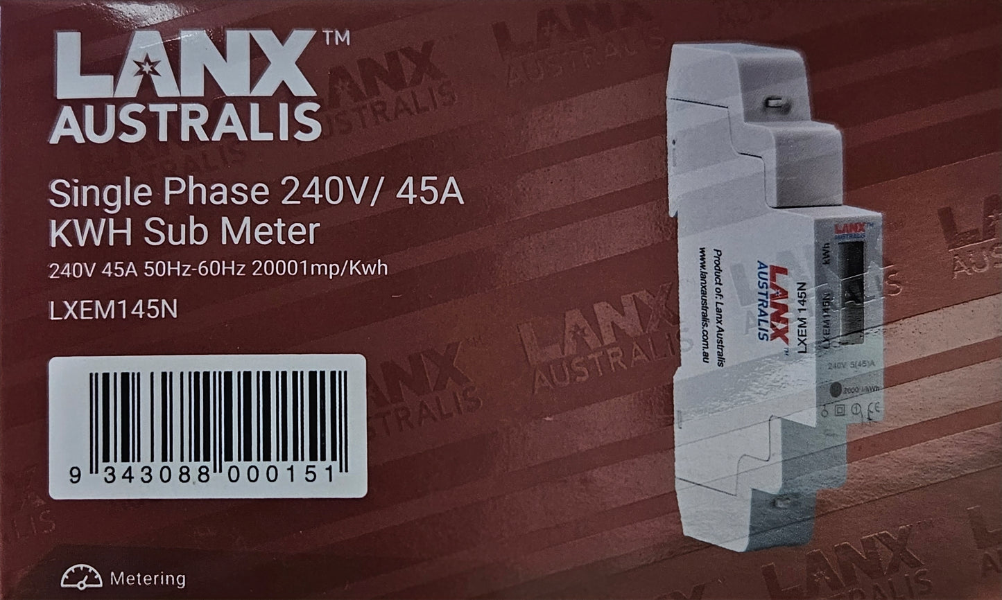 LANX meter 240V/45A Single phase