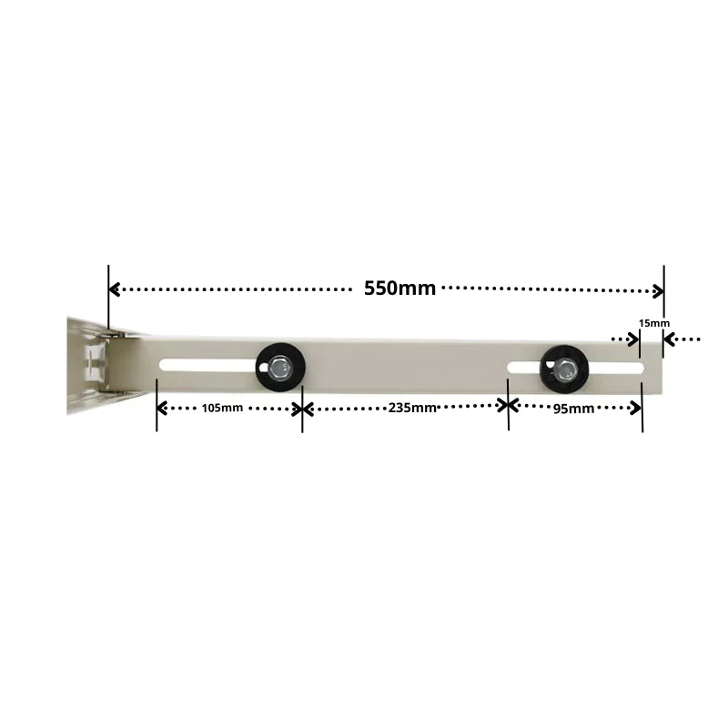 Mounting Wall Bracket-550mm (Extra Heavy Duty)