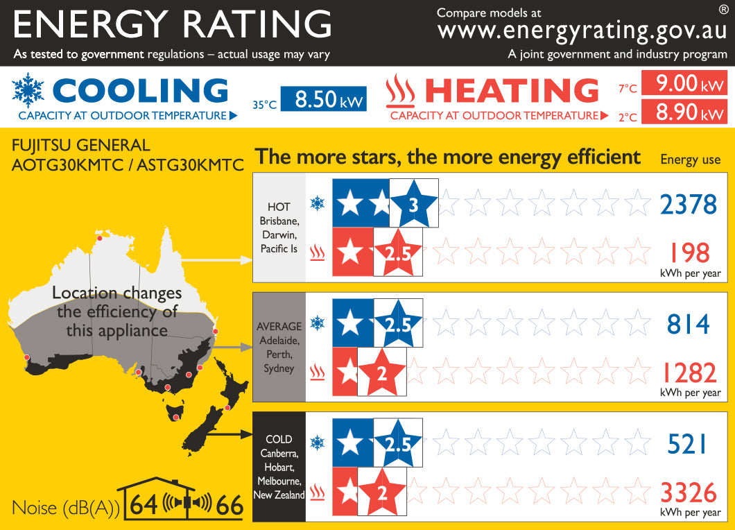 Fujitsu Lifestyle Series 8.5kW Split System