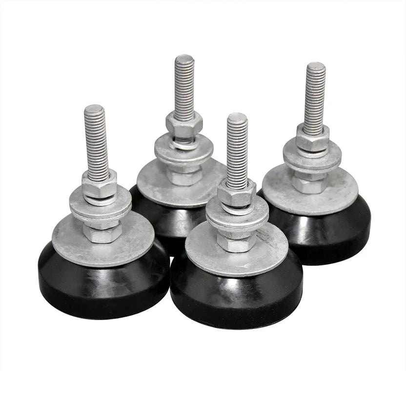 Adjustable Rubber Feet Galvanised - 4pcs