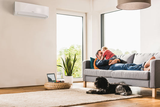 Hitachi airHome 400 3.5kW 5.0kW split system air conditioner indoor and outdoor units.