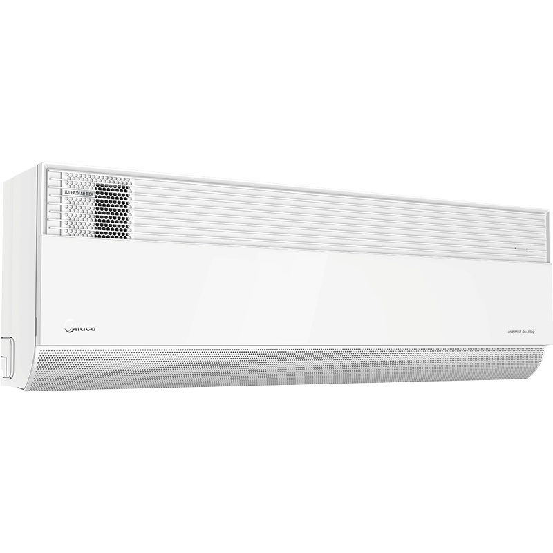 Midea Gaia 3.5kW split system air conditioner indoor and outdoor unit, energy-efficient reverse cycle cooling and heating.