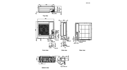 Fujitsu R32 High Static Single Phase High Performance Series 10.0kW Ducted System