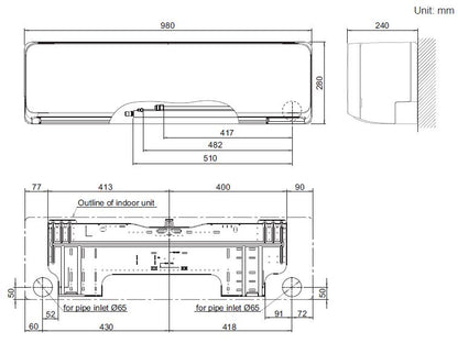 Fujitsu Comfort Series 7.1kW Split System