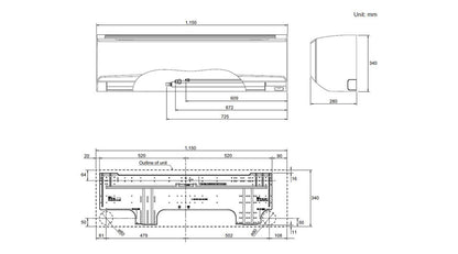 Fujitsu Comfort Series 8.5kW Split System