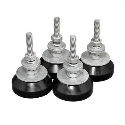 Adjustable Rubber Feet Galvanised - 4pcs