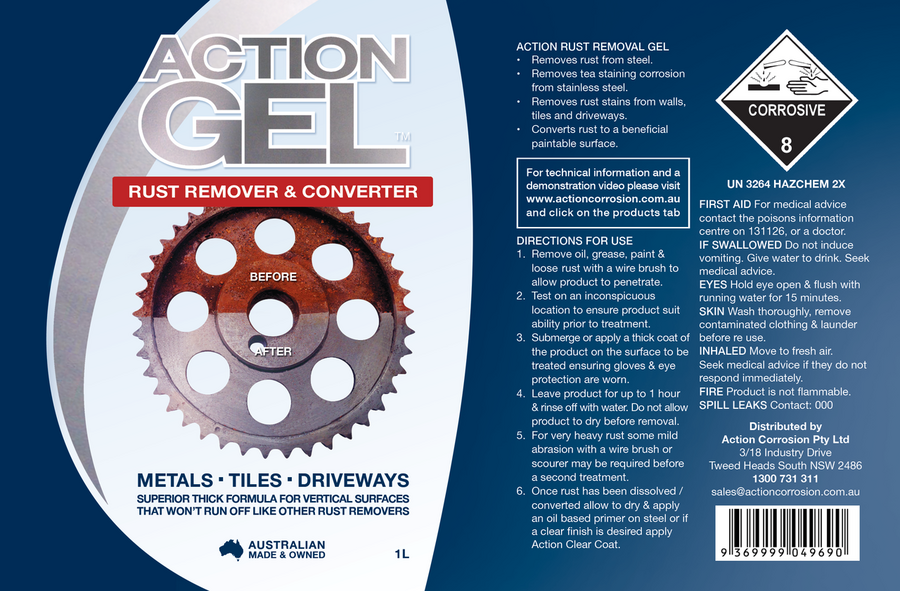 Action Gel 500ml anti-corrosion compound for HVAC and air conditioning installations
