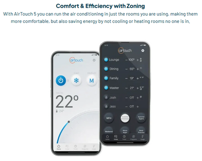 AirTouch 5 Smart Air Conditioning Controller with Ducted AC Zoning and WiFi App Control