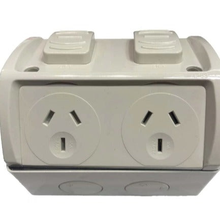 Outdoor Weatherproof Double Powerpoint Outlet