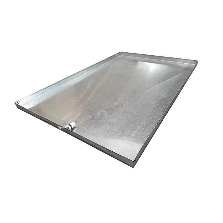 Ducted AC Drip Tray 0.6 Galvanised with 20mm PVC Drain