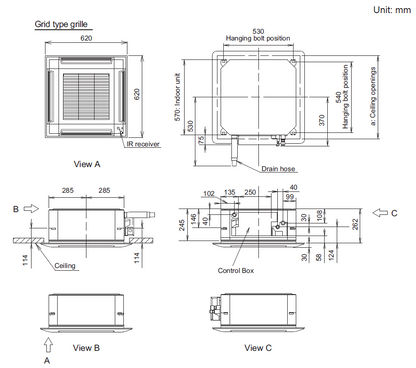 Fujitsu 3.5kW Compact Cassette Ceiling Air Conditioner R32