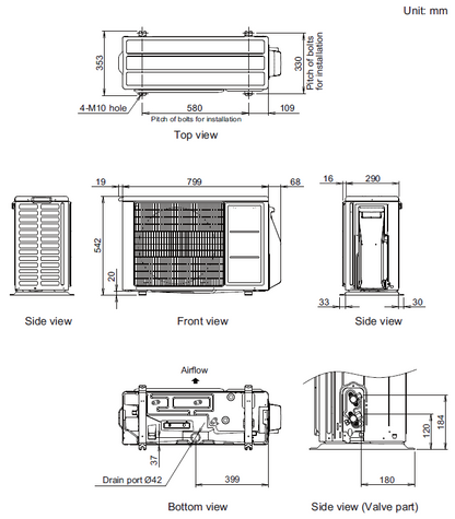 Fujitsu 3.5kW Compact Cassette Ceiling Air Conditioner R32