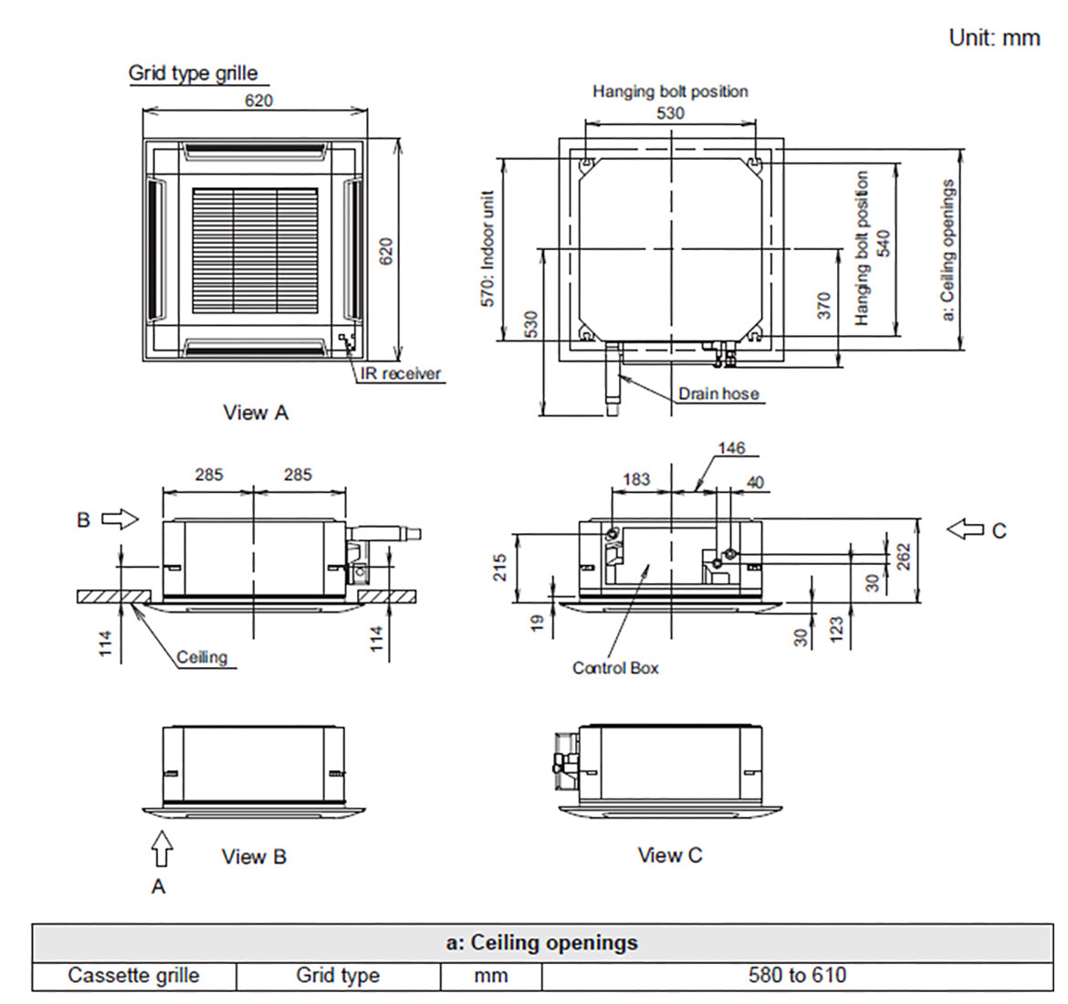 Fujitsu 7.1kW Compact Cassette Ceiling Air Conditioner R32