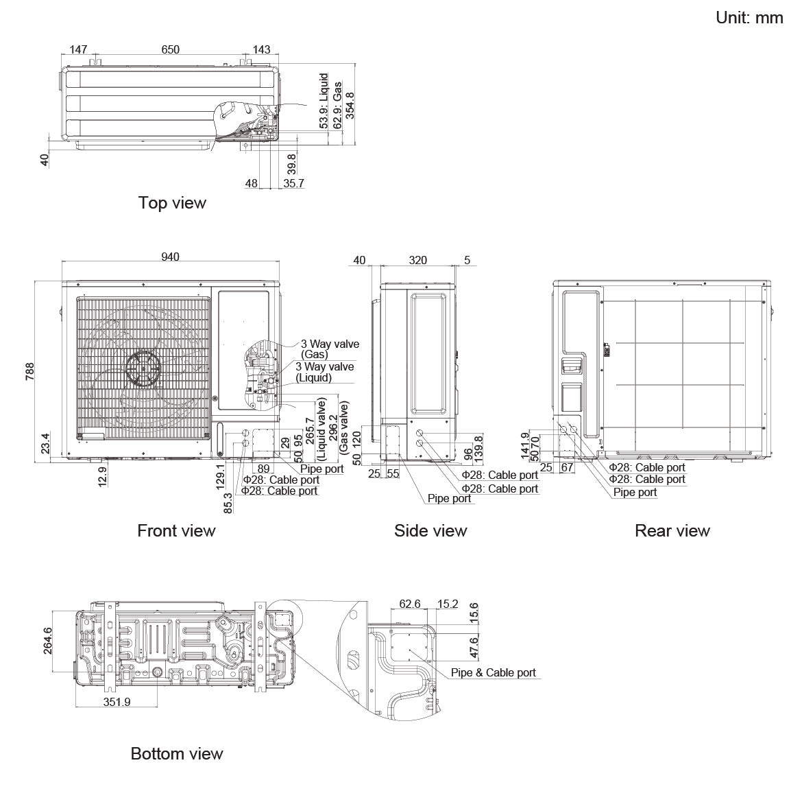 Fujitsu 7.1kW Compact Cassette Ceiling Air Conditioner R32
