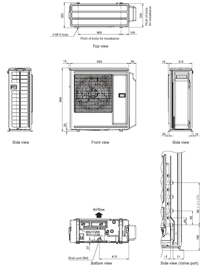 Fujitsu Multi System R32 Outdoor Unit for 3 to 5 rooms 6.8kW to 12.5kW