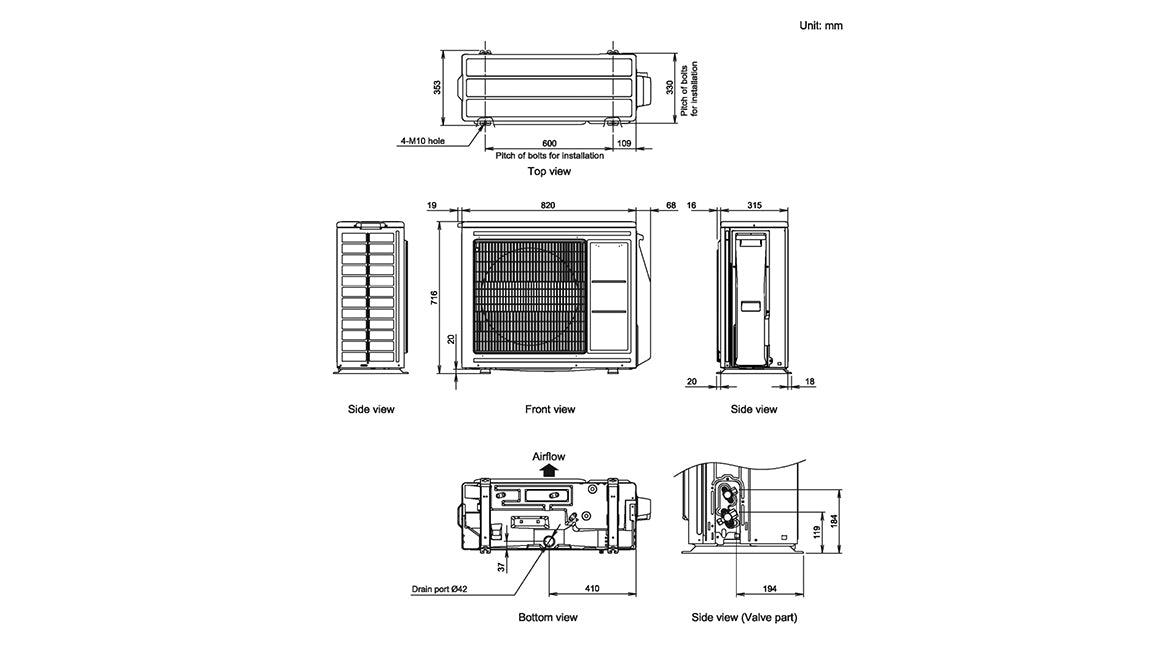 Fujitsu R32 High Static Single Phase 7.1kW Ducted Air Conditioning System Specification