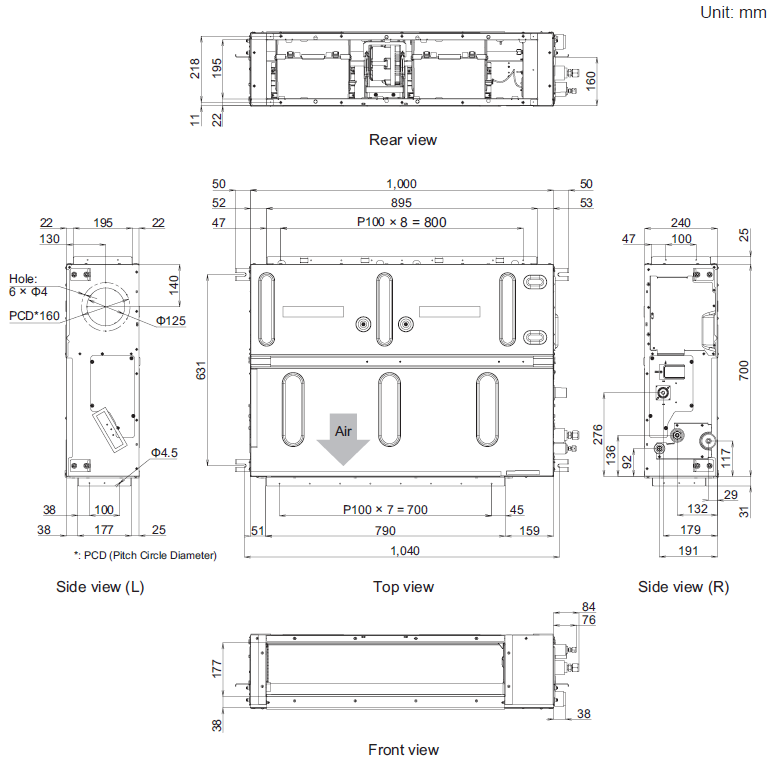 Fujitsu R32 Mid Static High Performance Slimline 7.1kW Single Phase Ducted Air Conditioning System