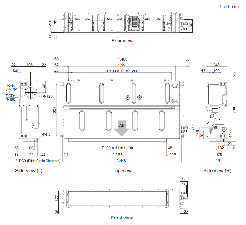 Fujitsu R32 Mid Static High Performance Slimline 8.5kW Single Phase Ducted Air Conditioning System