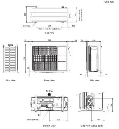 Fujitsu R32 Mid Static Slimline 5.0kW Single Phase Ducted Air Conditioning System