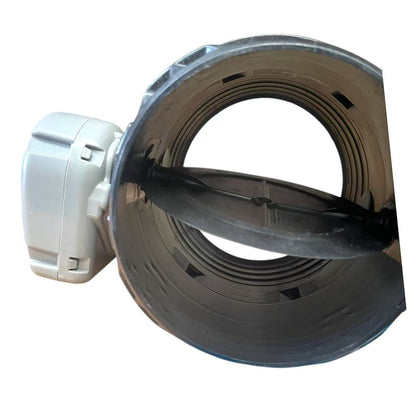 Inline zone damper installed in ducted air conditioning system for airflow control