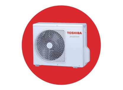 Toshiba Seiya Classic Series 5.0 kW split system air conditioner indoor and outdoor units.