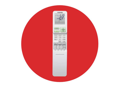 Toshiba Seiya Classic Series 7.1 kW split system air conditioner indoor and outdoor units.