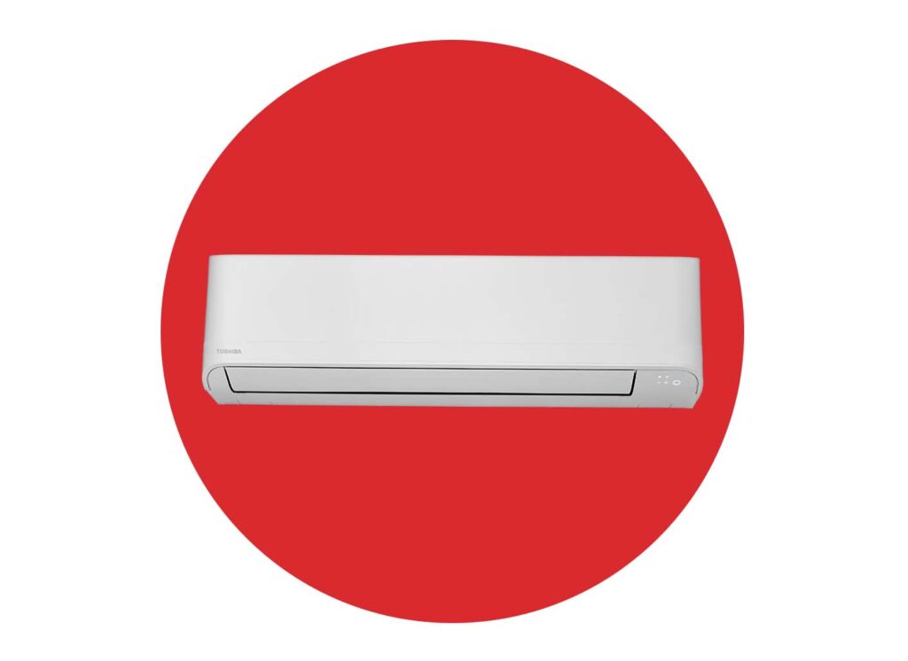 Toshiba Seiya Classic Series 9.0 kW split system air conditioner indoor and outdoor units.