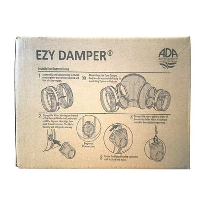 Universal inline damper 24V with EZY zone motor for ducted air conditioning zoning