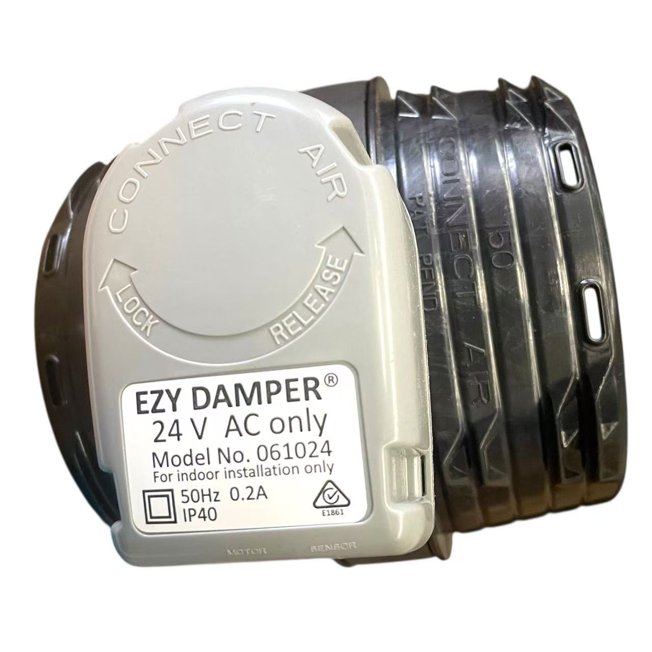 Universal inline damper 24V with EZY zone motor for ducted air conditioning zoning